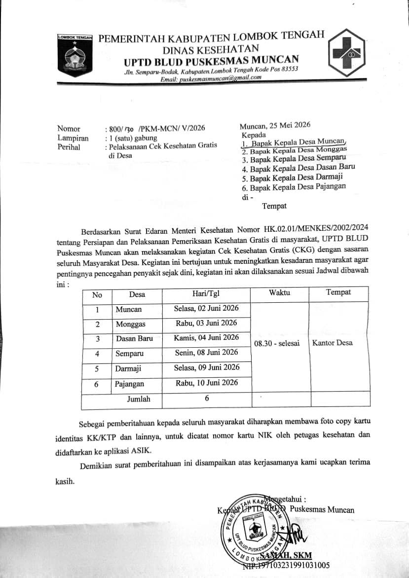 Pemeriksaan Kesehatan Gratis